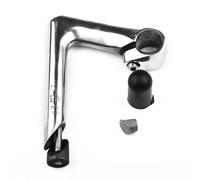 VIRELLO BicycleStemRiser,100mmAluminumAlloyHandlebarExtenderwith25.4mmClampand22.2mmQuill,-17DegreeAngleforMTBRoadBike,Black