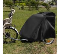 VIRELLO Bike Trailer Cover, 210D Oxford Waterproof with PU Coating, Windproof Storage Bag for Qeridoo Burley Thule Single Double Dog Trailers, 140x84x100cm Grey