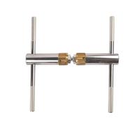 VIRELLO BikeBottomBracketThreadTappingTool,StainlessSteelTapSetforRepairingDamagedThreads,Anti-SlipHandle,EfficientChipRemoval,SilverandGold