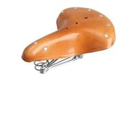 VIRELLO Cowhide Bike Saddle, Vintage Three-Spring Seat with Shock Absorption, Ergonomic Comfort for Road Mountain Hybrid Bikes, 26x21.5cm Brown
