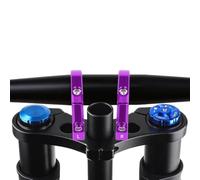 VIRELLO Direct Mount Stem for Dual Crown Forks, 6061 Aluminium Alloy CNC MTB Stem 31.8mm Handlebar 80mm Length for DH Mountain Bike, Purple