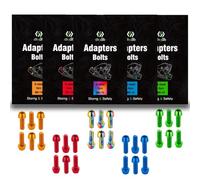 VIRELLO DiscBrakeCaliperFixingBolts,6pcsM6x18mmBikeScrewswithPVDCoatingforSecureCrankMounting,RedOrangeGreenBlue