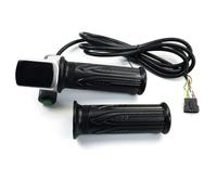 VIRELLO Electric Throttle Grip, 36V 6 Wire E-Bike Handlebar Grip with LCD Display, Rubber Non-Slip Handgrip for E-Scooter Bike, Black