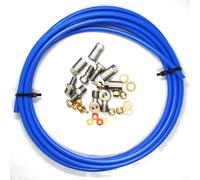 VIRELLO Hydraulic Disc Brake Hose Kit, 2.5m Oil Line with Banjo Connectors Compatible with Hope Bikes, ABS Metal Tubing for Front Rear Calipers and Levers, Black