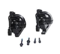 VIRELLO Mechanical Disc Brake Caliper, Flat Mount Double-Sided Drive for Road Bike, 160mm Front 140/160mm Rear, Steel Lightweight Black