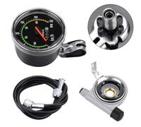 VIRELLO MechanicalComputer,Battery-FreeBikeSpeedometerOdometerfor26-29InchWheels,AluminumAlloyHousing,EasyInstallforMountainRoadCyclingCommuting,Black
