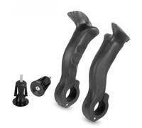 VIRELLO MountainBikeHandlebarEnds,NylonHorn-ShapedGripsfor21.8-22.2mmBars,ErgonomicMulti-AngleAdjustableBarEndswithHexWrench,Black,Pair