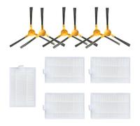 VIRELLO Side Brush, Filter, For Kenmore 31510 Robot Vacuum Parts, 6 Pack Brushes and 5 Filters for Deep Cleaning Corners