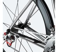 VIRELLO SiliconeBikeChainStayProtector,2PCSFrameGuardStickersforMTBRoadDownTube,Anti-ScratchRockStrikeShield,Black