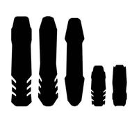 VIRELLO SiliconeBikeFrameProtector,MountainBikeDownTubeGuardStickerAgainstStoneChipsandScratches,FilmforMTBCycling,Black,ModelA360x83mm
