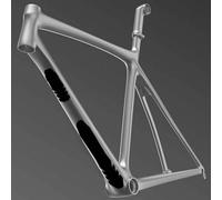 VIRELLO SiliconeBikeFrameProtector,MountainBikeDownTubeStickerGuardAgainstStoneChipsandScratches,FilmforMTBBicycle,Black