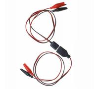 VIRELLO USB Cable, Alligator Clip to USB Male Female Adapter Power Cord for Multimeter Voltage Current Testing, 3-5A 18AWG Wire, Red Black 13 Inch