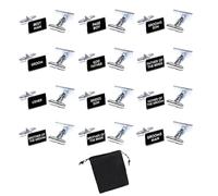 Virens Empourium Men's Wedding Cufflinks BLACK SILVER Cufflink, Groom Best Man Usher Page Boy and Many More Titles, Gift Pouch with Every Pair of Cuff Link (FATHER OF THE GROOM)