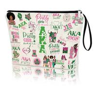 Virfuntaki Sorority Gifts Sisterhood Sorority Life Makeup Bag Organizer Zipper Pouch 1908 Cosmetic Bag for Sister Paraphernalia Inspire Gift for Women