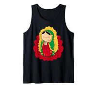 Virgen de Guadalupe Cartoon Style Cute Catholic Faith Tee Tank Top