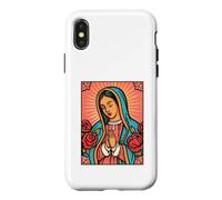 Virgen de Guadalupe Rosa de Castilla Folk Poster Case for iPhone X/XS