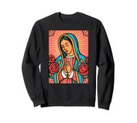 Virgen de Guadalupe Rosa de Castilla Folk Poster Sweatshirt