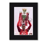 Virgil Van Dijk Liverpool 2025 Premier League Winner Signed 8x6 Inch Mounted Photo Print With Pre Printed Signature That Would Make A Great Gift For Any Fan And Is Ready To Be Framed