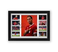 Virgil van Dijk (Liverpool FC) Signed Poster Print - Limited Edition Autograph Fan Gift - Collectible Memorabilia Merchandise (Framed A3 (30x40cm))