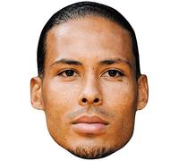 Virgil Van Dijk (Stubble) Celebrity Mask, Flat Card Face, Fancy Dress Mask