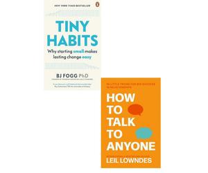 Virgin Books Tiny Habits, How To Talk To Anyone 2 Books Collection Set (Business & Money)
