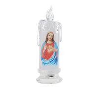 Virgin Christ Lamp Tierlight Electronic Flameless LED Dedicated Prayer Light Religious Decoration LED Light Outdoor