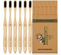 Virgin Forest Natural Bamboo Toothbrush 6 Pack, Biodegradable