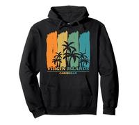 Virgin Islands Caribbean Palm Trees Beach Holiday Souvenir Pullover Hoodie
