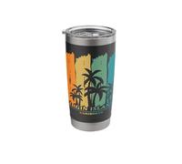 Virgin Islands Caribbean Palm Trees Beach Holiday Souvenir Stainless Steel Insulated Tumbler