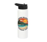 Virgin Islands National Park Sunset Beach Stainless Steel Insulated Water Bottle