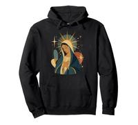 Virgin Mary Abstract Catholic Prayer Icon Art Pullover Hoodie