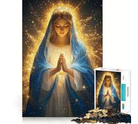 Virgin Mary Adults Puzzles 1000 Piece Jigsaws Recall Skill Fun High Precision Die Cut Easy to Learn Family Enjoyment (38x26cm)