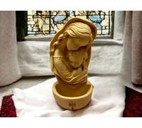 Virgin Mary and Child Holy Water Font - Resin Spiritual Decor, Christian Prayer Wall Hanging, Blessing Water Basin, Religious Gift Idea