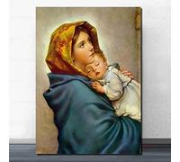 Virgin Mary And Child Jesus Poster Print Madonna Of The Streets Picture Blessed Mother Image Wall Art Gift For Living Room Home Decor 40X50Cm No Frame