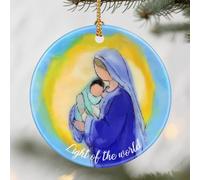 Virgin Mary and Jesus Ornament, Christmas Ornaments: Christmas Tree Decorations, Holiday Decor, Stocking Stuffers, Gift Ideas, Xmas Gift, Christian Gifts & Religion Gifts