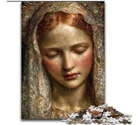 Virgin Mary Art Adult Jigsaws 1000 Pieces Difficult, Suitable for Ages 14 And Up Family Fun It Is Ideal As A Gift for The Whole Family (26x38cm)