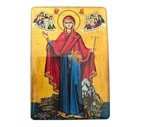 Virgin Mary Athonitissa (Panagia Athonitissa) Orthodox Icon Fridge Magnet - Byzantine Style Religious Christian Home Decor - Small Greek Icon - 3.15 x 2.17 in (8.0 x 5.5 cm)