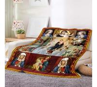 Virgin Mary Blanket with Sacred Heart Catholic Mother Mary Throw Blanket for Couch Bed Sofa Living Room Soft Cozy Warm Prayer Blanket Religious Christian Gifts for Women 50''x60'' (Virgin Mary H)