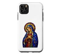 Virgin Mary Blue Medieval Gothic Cathedral Art Mosaic Style Case for iPhone 11 Pro Max