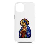 Virgin Mary Blue Medieval Gothic Cathedral Art Mosaic Style Case for iPhone 13