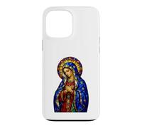 Virgin Mary Blue Medieval Gothic Cathedral Art Mosaic Style Case for iPhone 13 Pro Max