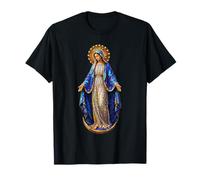 Virgin Mary Blue Robe Sacred Marian Art T-Shirt