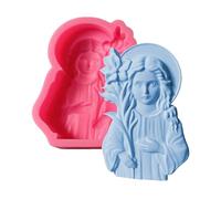 Virgin Mary Candle Mold - Virgin Mary Silicone Molds for Candle Making | Easy Release Tool for Sculptures Concrete Resin Fondant Home Crafts