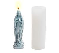 Virgin Mary Candle Moulds, 3D Virgin Mary Jesus Candle Moulds for Candle Making, Goddess Jesus Aromatherapy Silicone Candle Making Mould for Candle,Soap, DIY Art Crafts Home Decoration