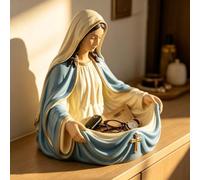 Virgin Mary Catch-All Bowl, 3D Printed Catholic Religious Decor, Blessed Mother Trinket Dish for Keys, Christian Home Decor, Faith Inspired Entryway Organizer, Religious Gift for Women Moms