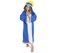 Virgin Mary Christmas Nativity Costume I Love Fancy Dress Blue Large