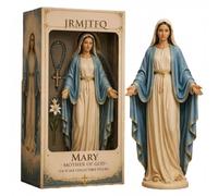 Virgin Mary Collectible Figure, Blessed Mother Madonna Catholic Religious Statue Saint Guadalupe Resin Hand Painted Decor Christian Prayer Altar Gift Home Sculpture (1)