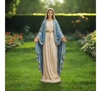 Virgin Mary Collectible Figure - Devotional Catholic Statue | Hand-Painted Blessed Mother With Open Arms | Resin Figurine For Altar Home Decor Prayer Room | Sacred Space Garden Shrine Gift