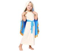 Virgin Mary Costume for Girls, Holy Mary Dress, Biblical Nativity Scene Outfit, Halloween Cosplay Medieval Clothing Elegant A-line Dresses
