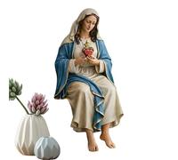 Virgin Mary Figurine - Hand Holy Ornament, Catholic Table Statue, Blessed Desk Devotion Display Stand, Resin , Prayer Accent | Faith Decoration for Household